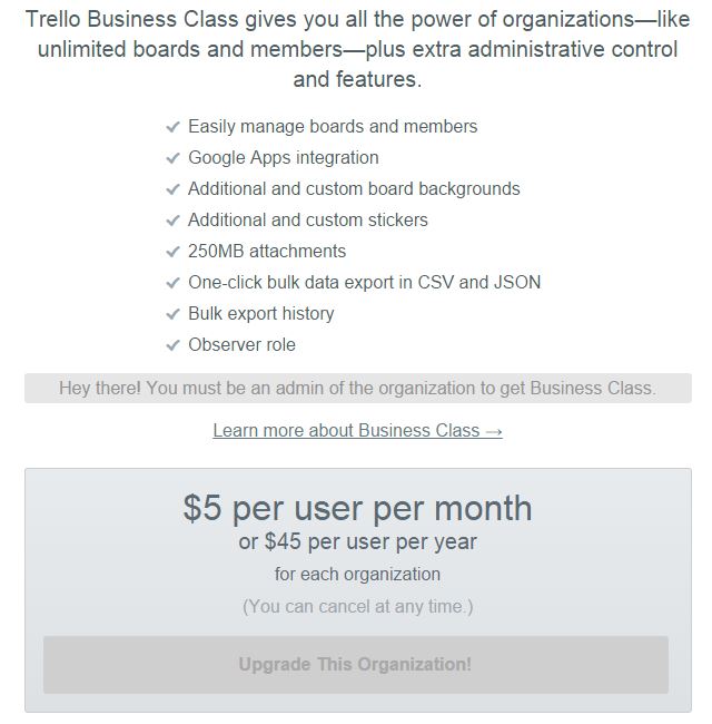 Trello Pricing